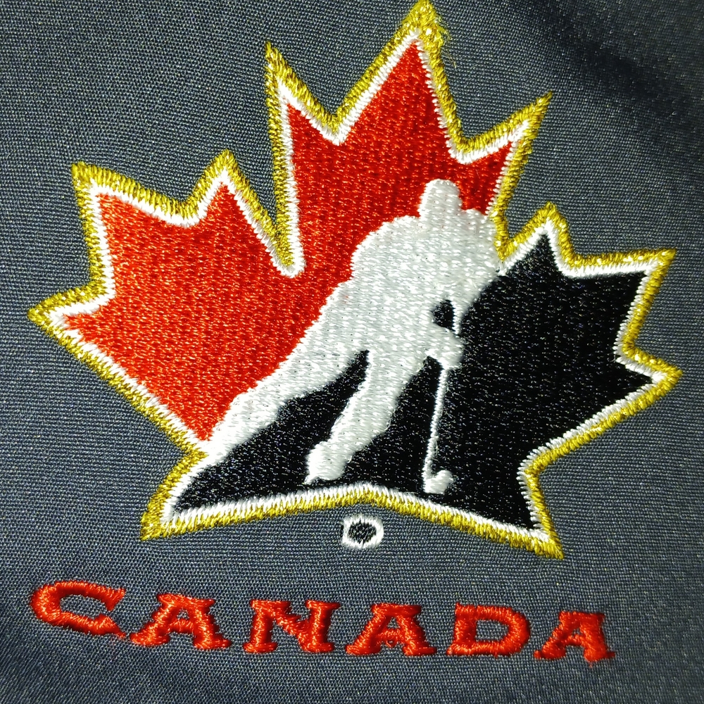 Nike Gray Windbreaker with Red and Black Canada Logo